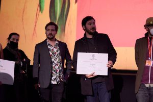 L'équipe du film Inmersión remportant un prix @Nicolás Aguilera